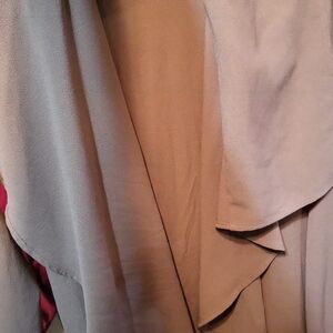 Elegant Gray Ruffled Blouse